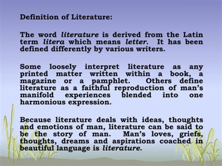 What is literature define?