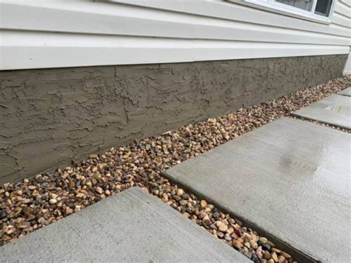 What is parged concrete?