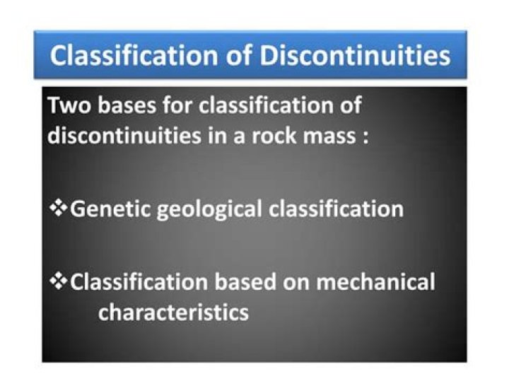 What is rock discontinuities?
