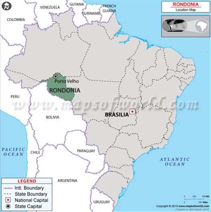 What is rondonia brazil known for?