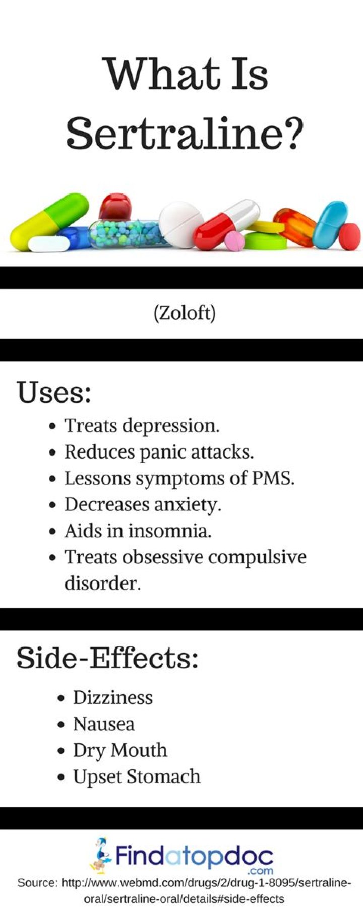 What is sertraline used for?
