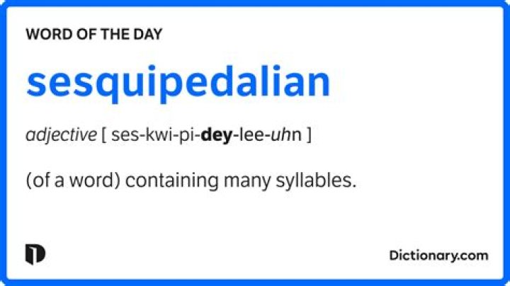 What is sesquipedalian in english?