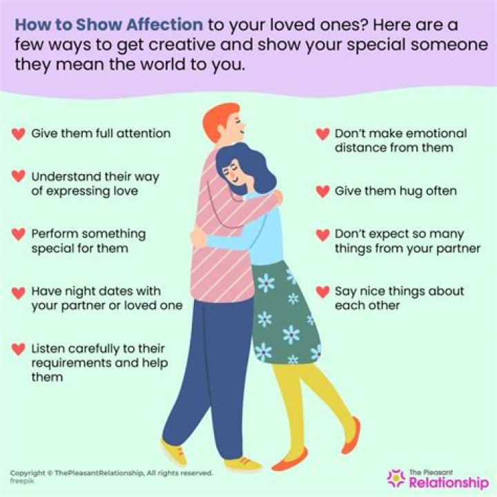 What is showing affection in a relationship?