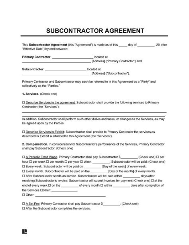 What is subcontracted work?