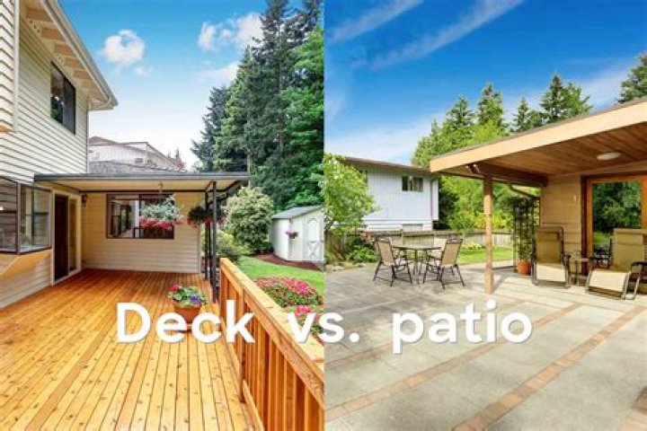 What is the difference between deck and patio?