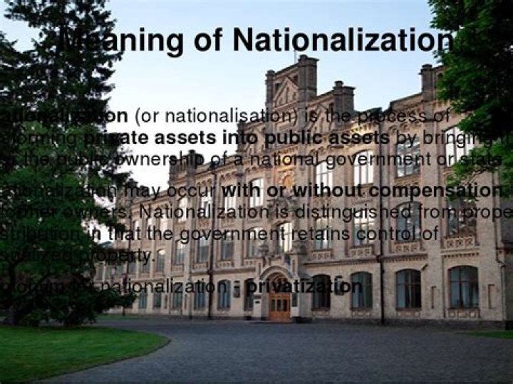 What is the difference between nationalization and municipalization?