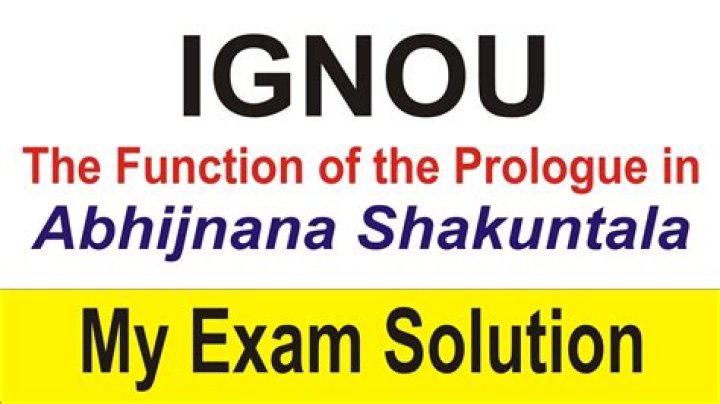 What is the function of the prologue in abhijnana shakuntala?