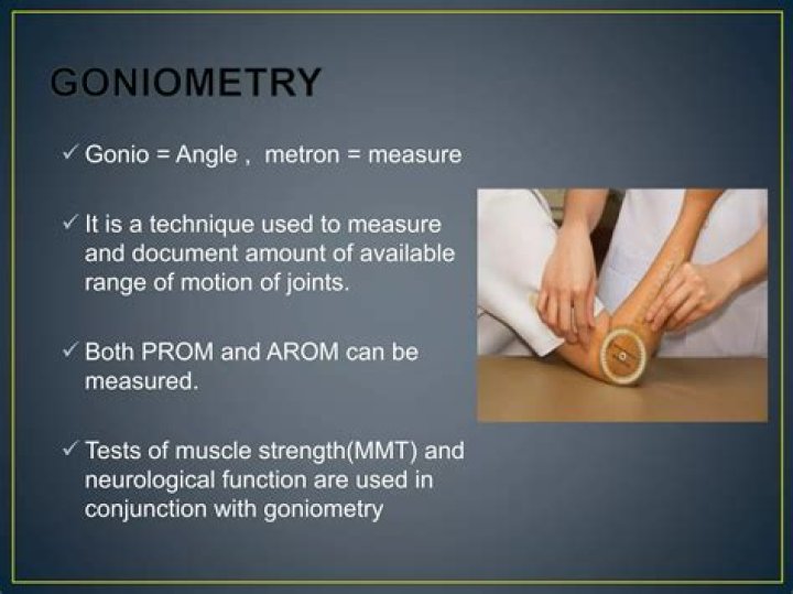 What is the goniometry test?