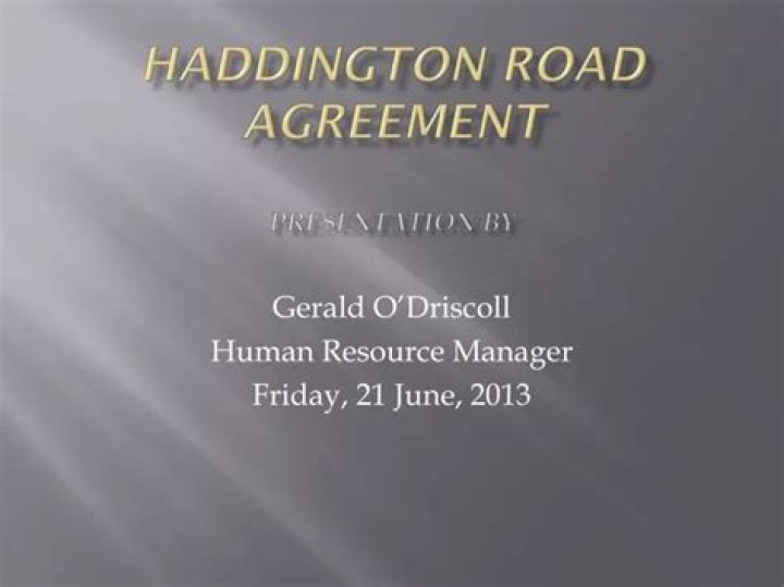 What is the haddington road agreement?