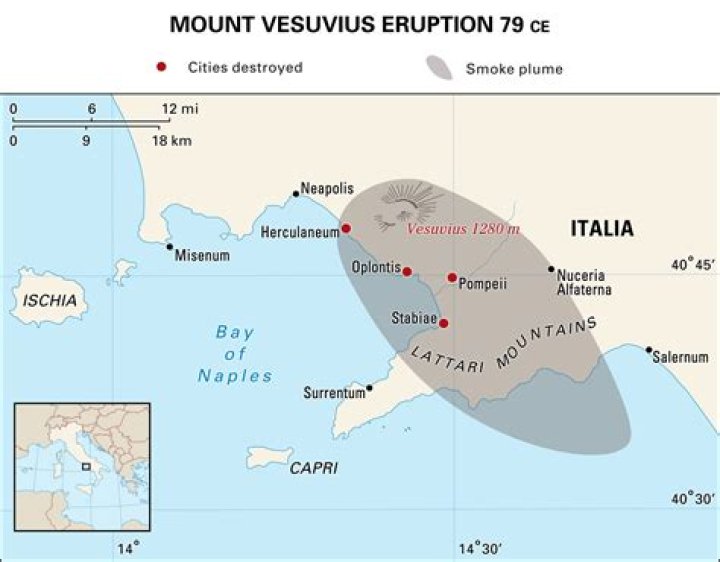 What is the location of mount vesuvius?