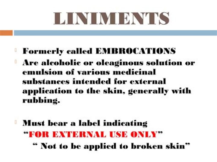 What is the meaning of embrocations?