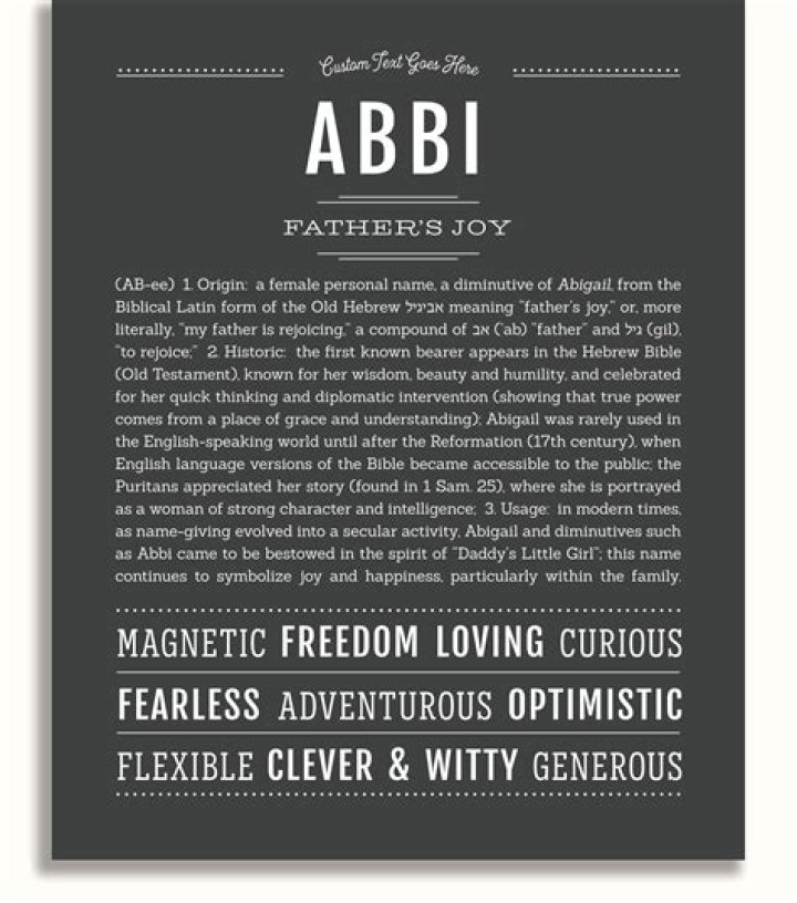 What is the meaning of the name abbi?