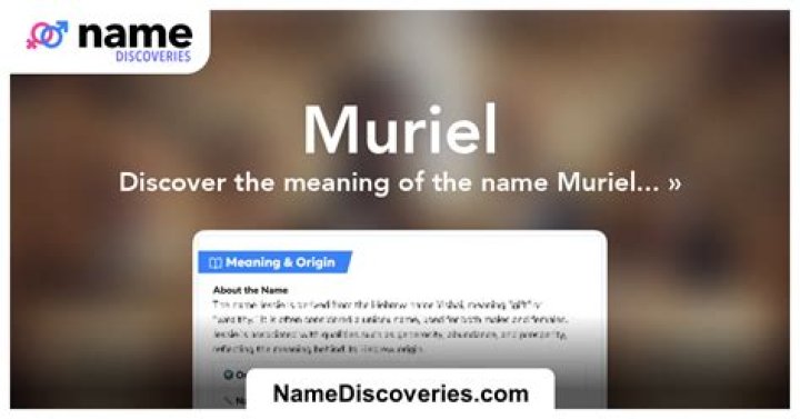 What is the meaning of the name muriel?