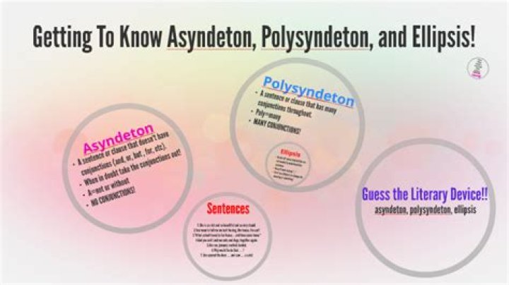 What is the purpose of asyndeton?