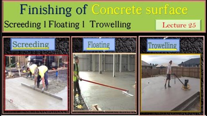 What is trowelling concrete?
