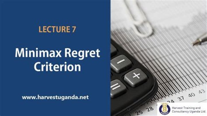What minimax regret criterion?