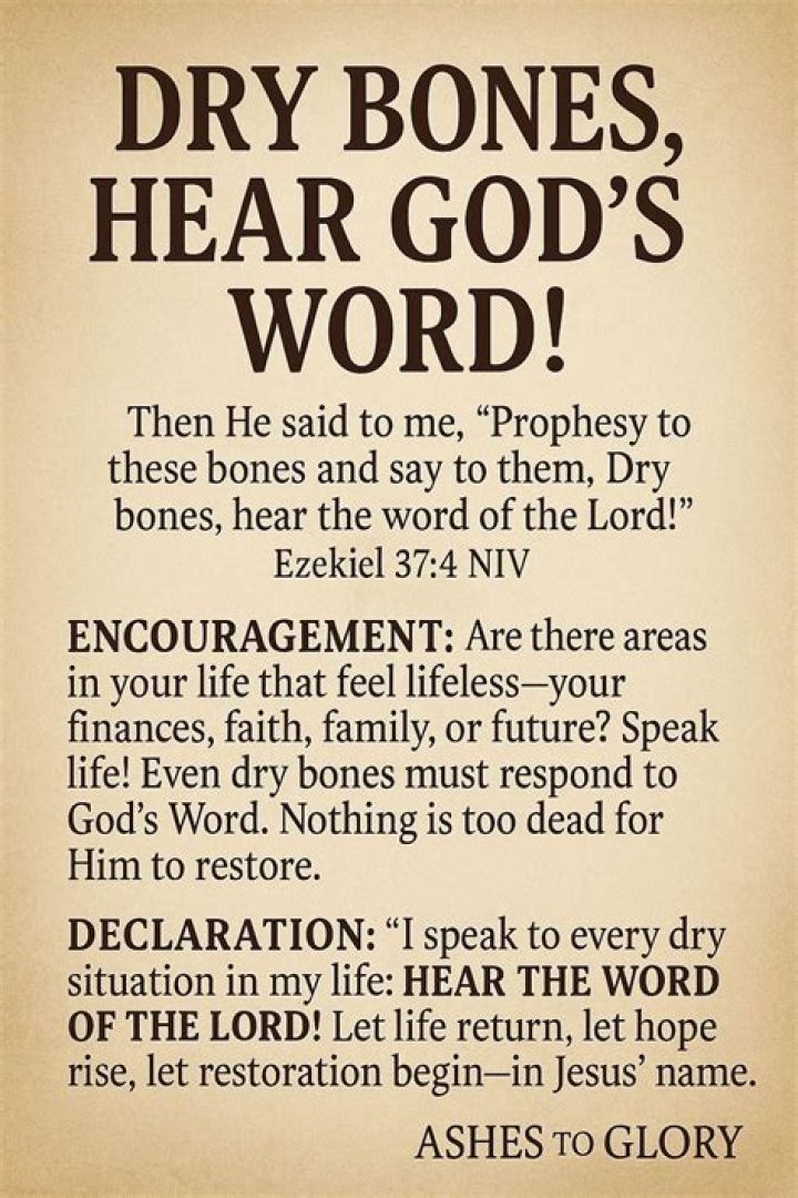 What scripture talks about dry bones?