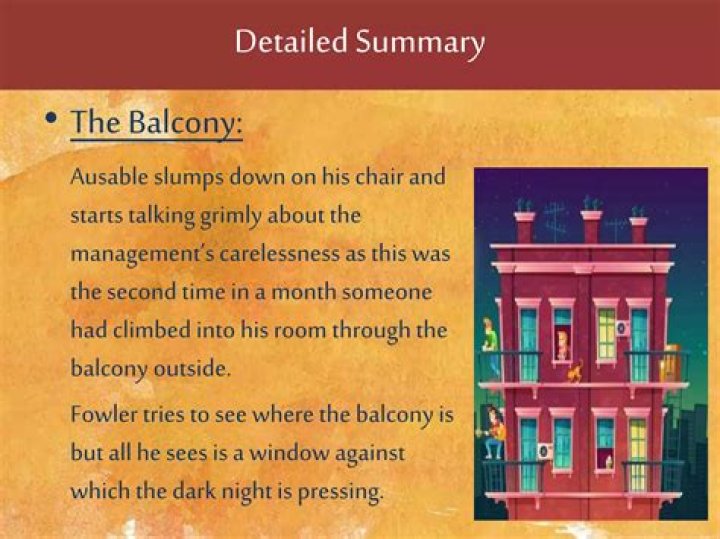 What story did ausable fabricate about the balcony?
