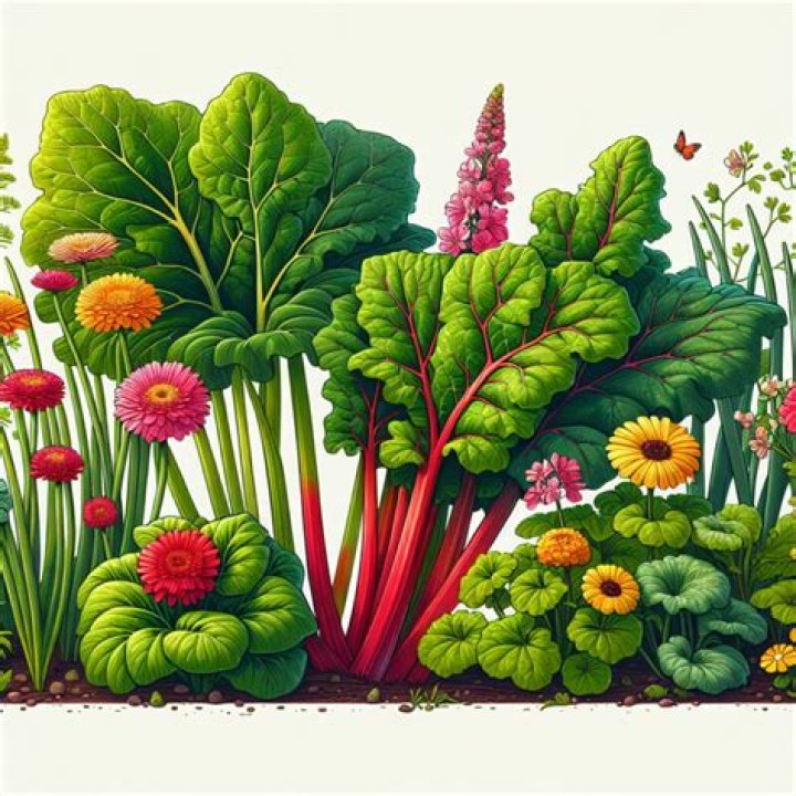 What to plant with rhubarb?