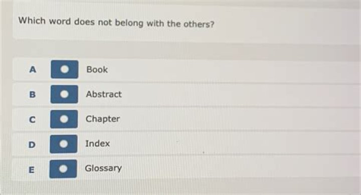 What word does not belong with the others?