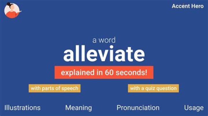 Whats a sentence with the word alleviate?