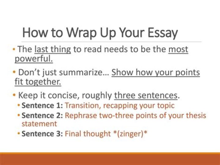 Whats a wrap up sentence?