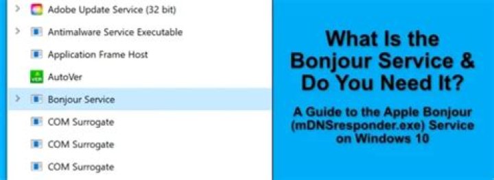 What's bonjour service windows 10?