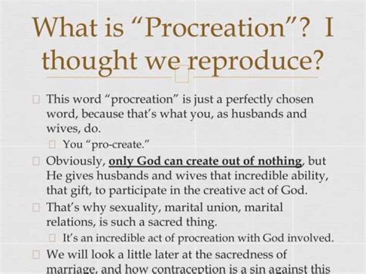 Whats does procreation mean?