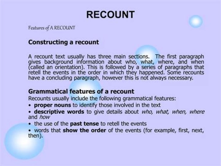Whats is recount text?