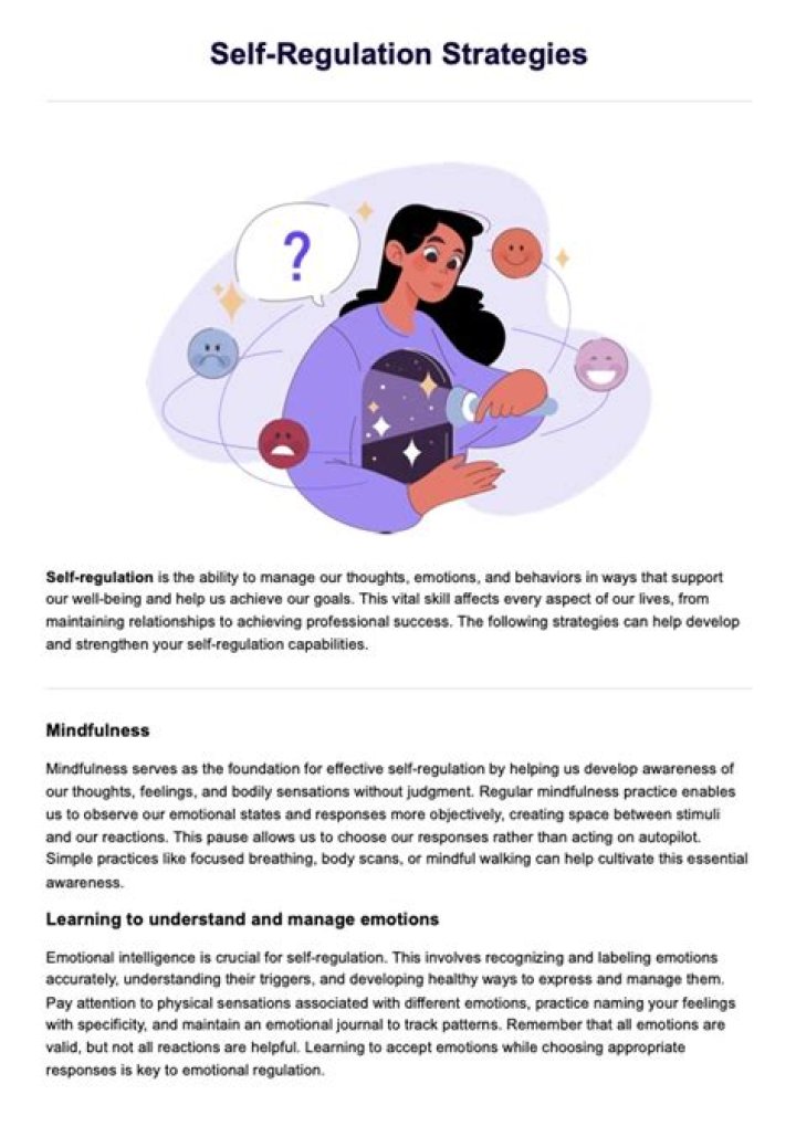 Whats the meaning of self-regulation?