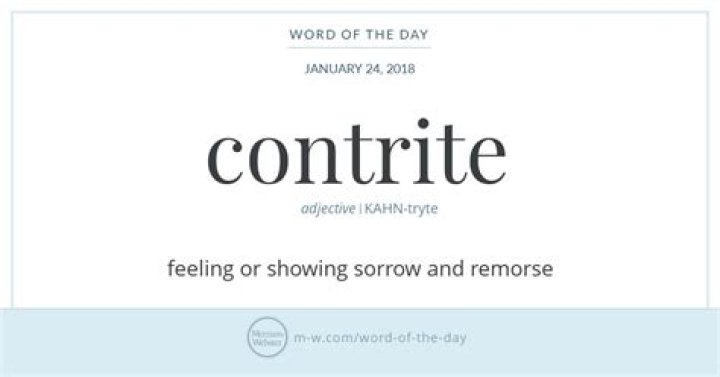 Whats the word for contrite?