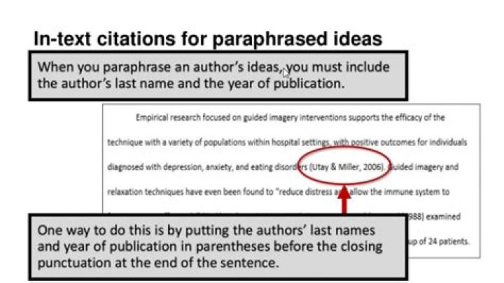 When do you intext reference?