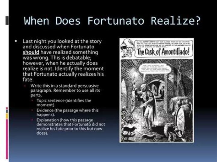 When does fortunato realize something is wrong?