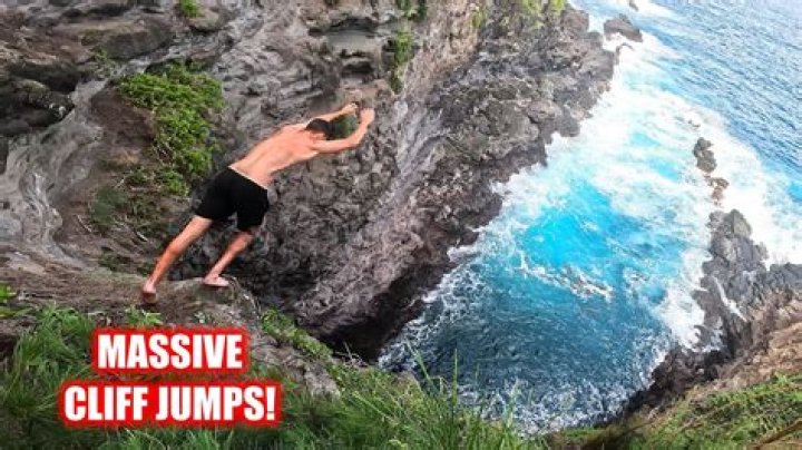 When does rainsford jump off the cliff?