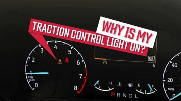 When the traction control light stays on?