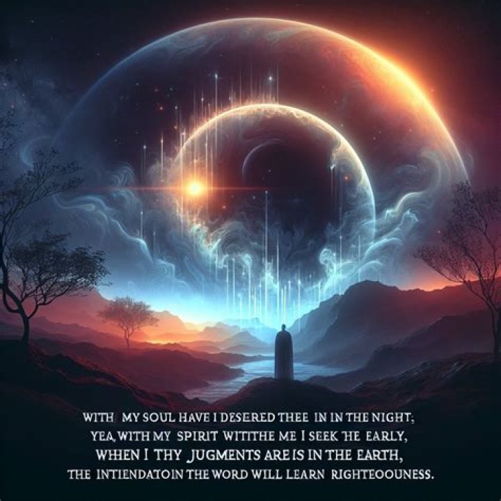 When thy judgments are in the earth?