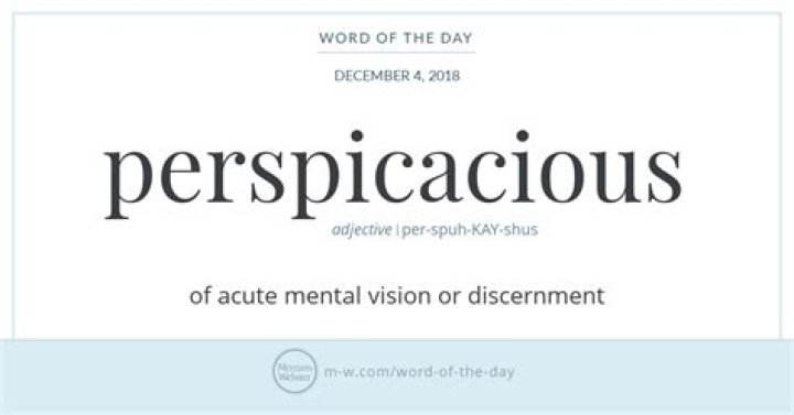 When to use the word perspicacious?