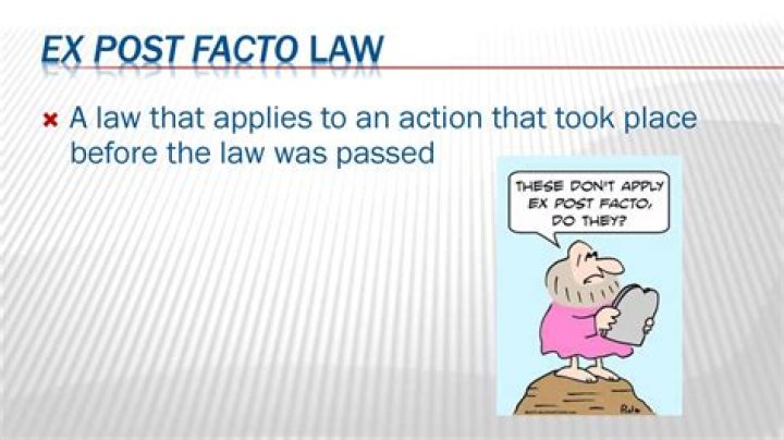 When was ex post facto laws?
