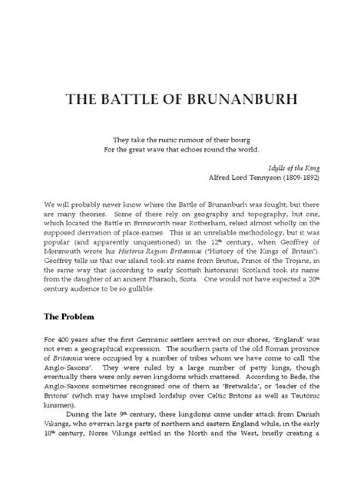 When was the battle of brunanburh?