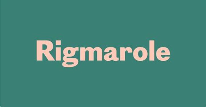 When was the word rigmarole first used?