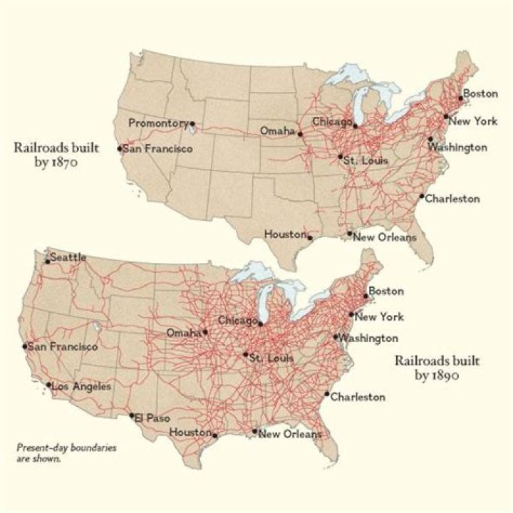 When were the railroads built?