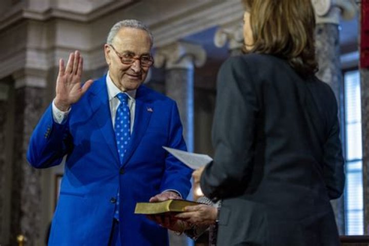 Where are senators sworn in?