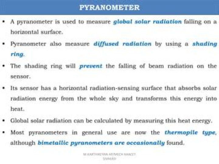 Where can pyranometers be used?