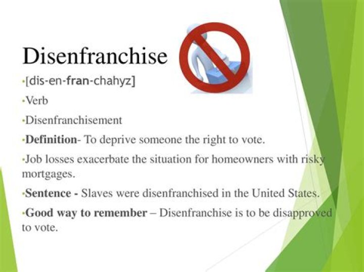 Where does the word disenfranchise originate from?