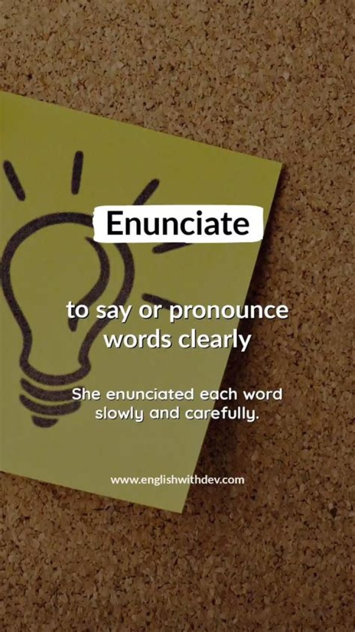 Where does the word enunciate come from?