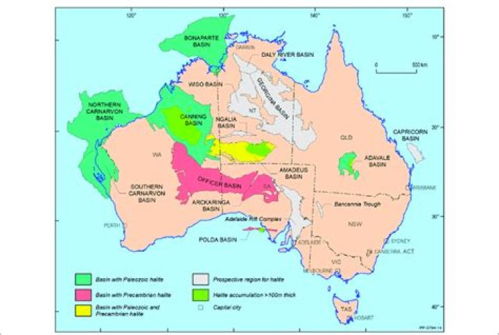 Where halite is found?