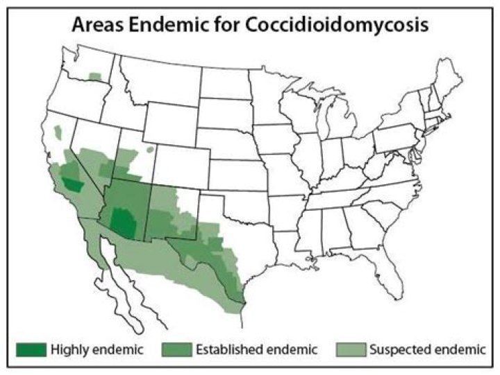 Where is coccidioidomycosis found?