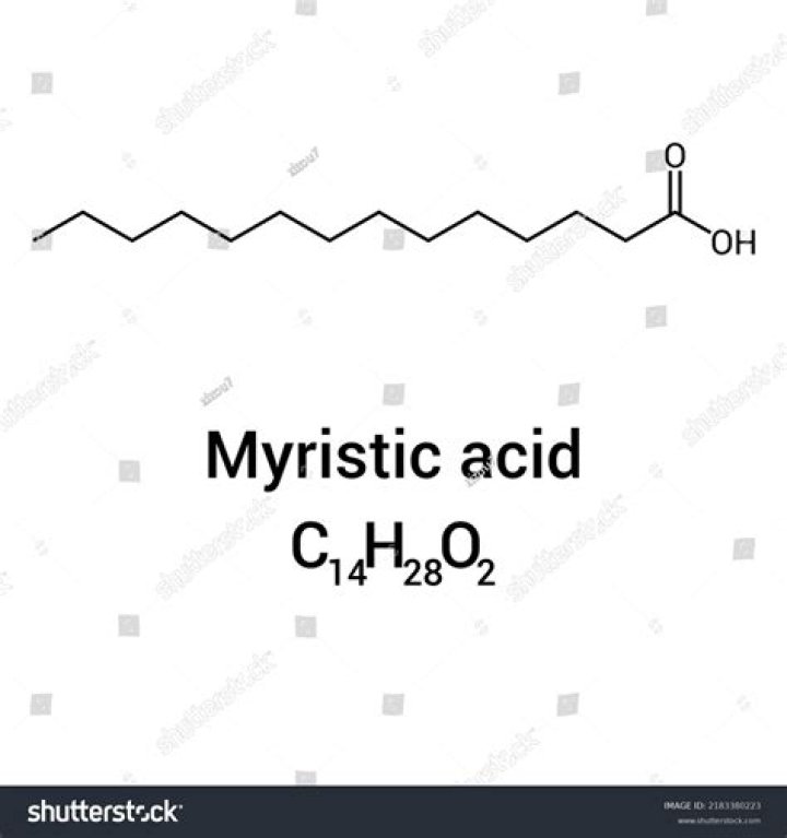 Where is myristic acid found?