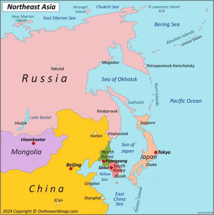 Where is northeast asia?