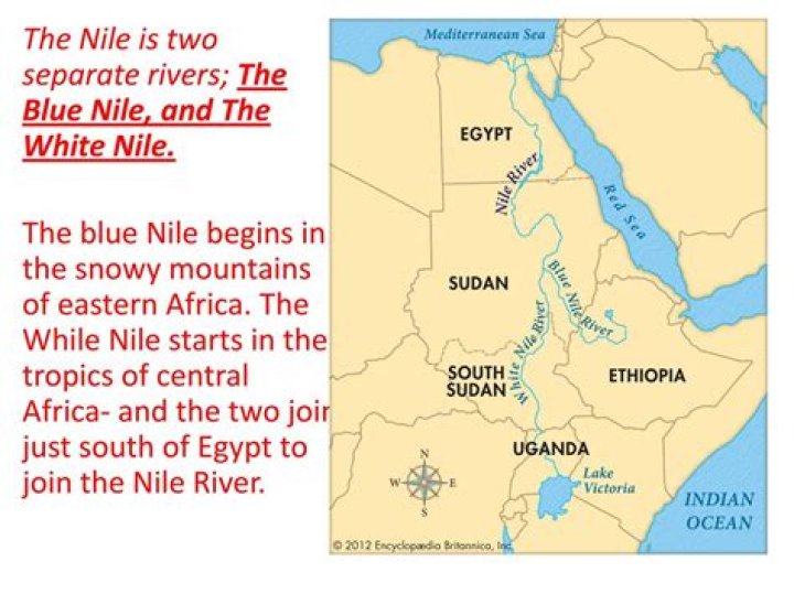 Where is the blue nile and the white nile?